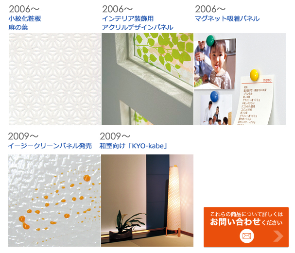 商品企画プロジェクトで生まれた製品の数々