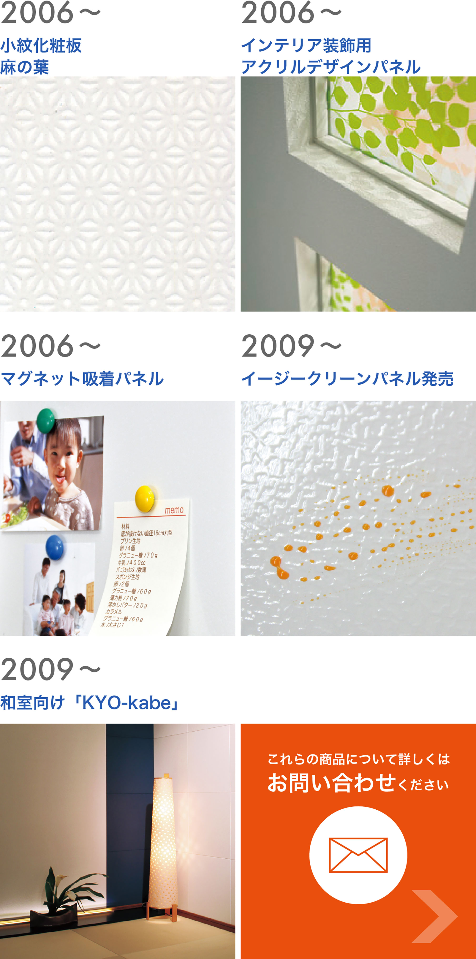 商品企画プロジェクトで生まれた製品の数々